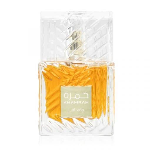 100ml glass bottle of Lattafa Khamrah perfume