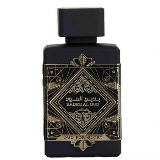 Lattafa Oud for Glory perfume bottle
